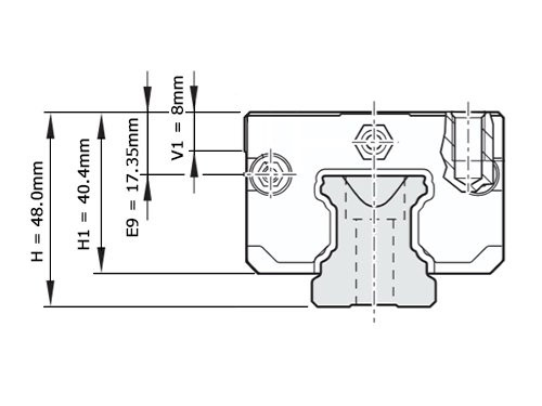 Bosch Rexroth Kogelwagen Aluminium KWD-035-SNS-C0-H-1 Met Kogelketting