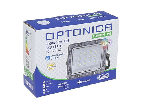Foto van LED Bouwlamp 10W 3000K zwart - premium LED Bouwlamp 10W 3000K zwart - premium