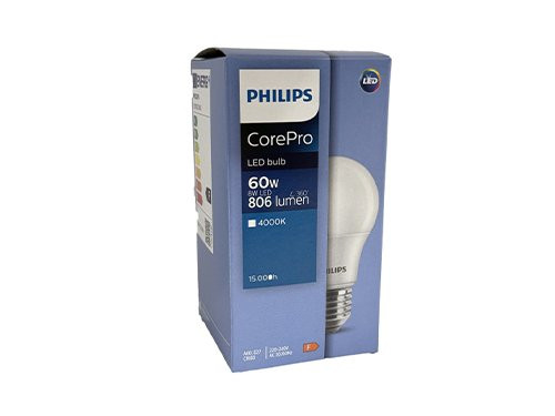 Philips LED GLS E27 8-60W 4000K mat