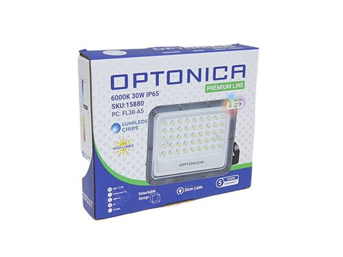 Foto van LED Bouwlamp 30W 6000K zwart - premium LED Bouwlamp 30W 6000K zwart - premium