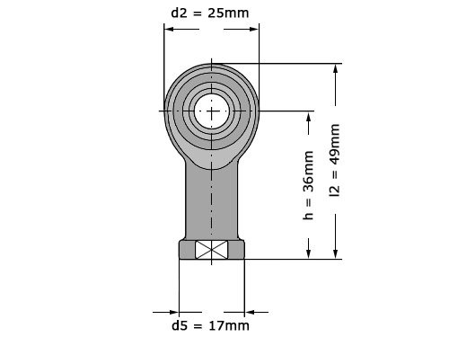 Foto van SKF Stangkop SILKAC8 M (8x25x12mm) SKF Stangkop SILKAC8 M (8x25x12mm)