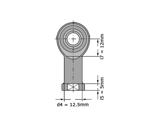 Foto van SKF Stangkop SILKAC8 M (8x25x12mm) SKF Stangkop SILKAC8 M (8x25x12mm)