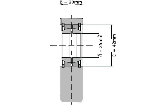 IBB Stangkop GF25 DO OL (25x55x23mm)