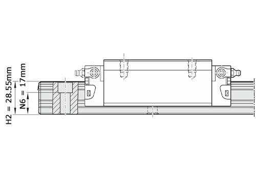 Bosch Rexroth Kogelwagen Koolstofstaal KWD-030-SLH-C2-H-1 Met Kogelketting
