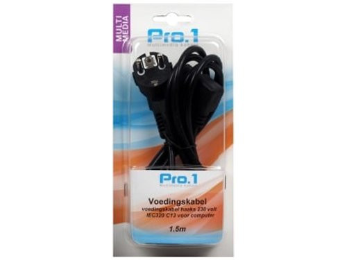 Voedingskabel 230V voor computer 1,5m haaks