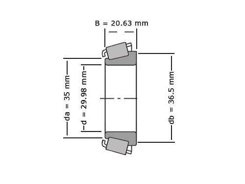 Timken Kegellager 15117 (29.99x0x20.64mm)