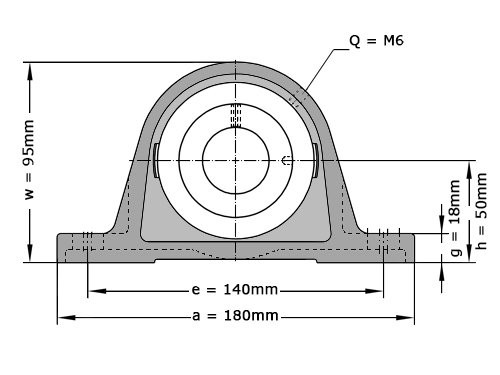 INA Lagerblok Staand RSAO30 XL EN (30mm)