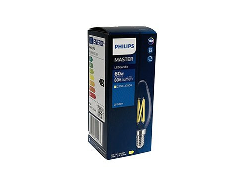 Philips LED kaars E14 5,9-60W filament helder dimtone