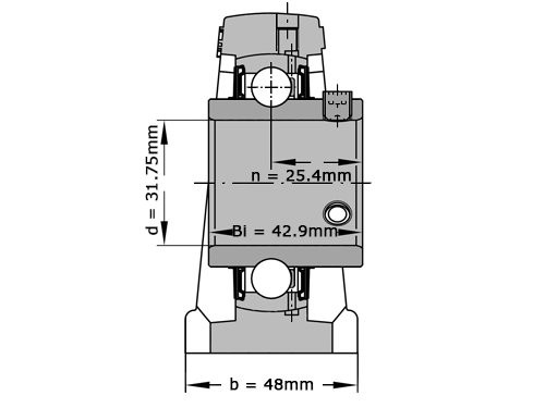 FAG Lagerblok Staand UCPA207-20 J7 (31.75mm)