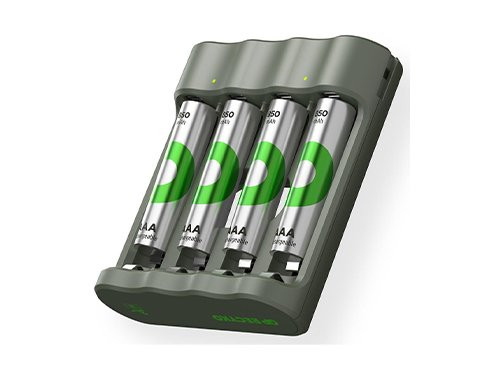 GP Batterijlader USB 3H met 4x850mA AAA batterij - PROMO