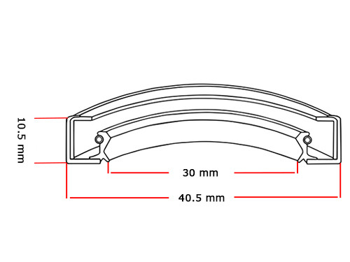 Oliekeerring 30x40.5x10.5mm BASL NBR 70