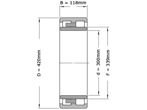 FAG Cilinderlager Tweerijig NNU4960 S K M SP (300x420x118mm)
