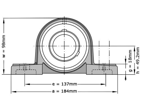 FAG Lagerblok Staand UCP208-24 (40mm)