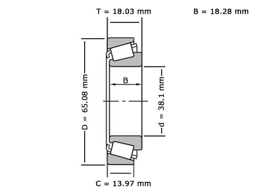 NTN Kegellager 4T-LM29749/LM29710 (38.1x65.09x18.03mm)