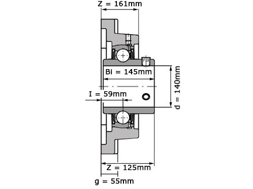 Foto van SNR Lagerblok Vierkant UCF328 (140mm) SNR Lagerblok Vierkant UCF328 (140mm)