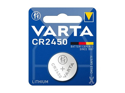 Foto van Varta CR2450 lithium knoopcel batterij 3V blister(1) Varta CR2450 lithium knoopcel batterij 3V blister(1)