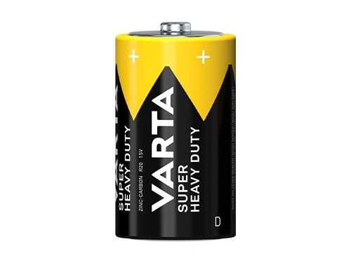 Foto van Varta Super Heavy Duty batterij D blister(2) Varta Super Heavy Duty batterij D blister(2)
