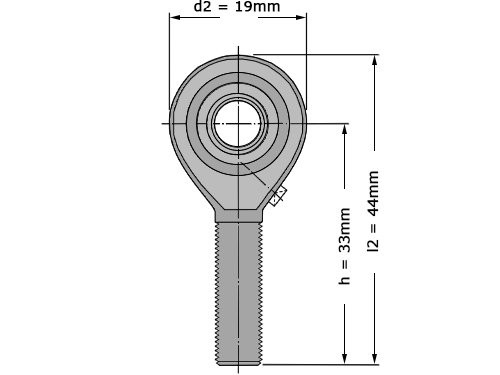 SKF Stangkop SAKAC5 M (5x19x8mm)