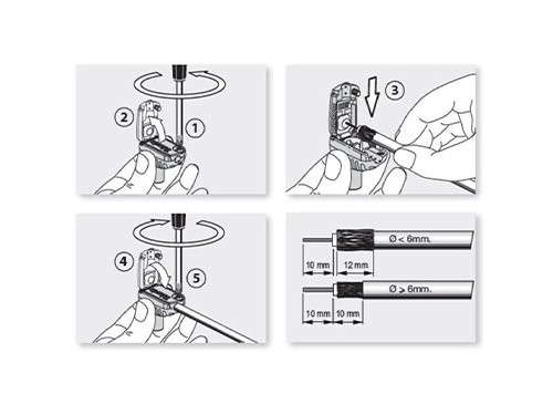 Coax IEC connector haaks metaal 4G set 2 stuks M+F