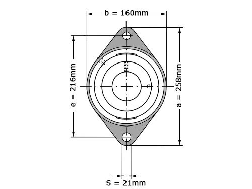 Foto van INA Lagerblok Ovaal TCJT65 214 (65mm) INA Lagerblok Ovaal TCJT65 214 (65mm)