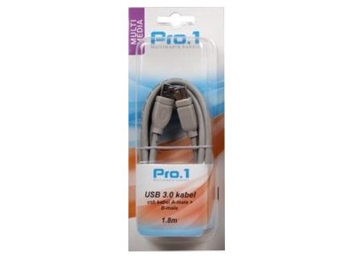 USB 3.0 A male naar B male 1,8m