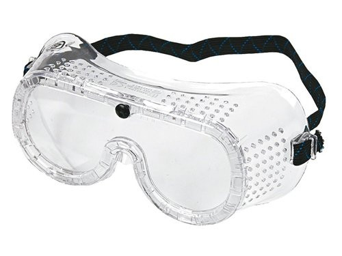 Veiligheidsbril transparant met rubber band