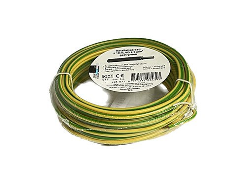 VD draad 2.5qmm GE/GR 10m