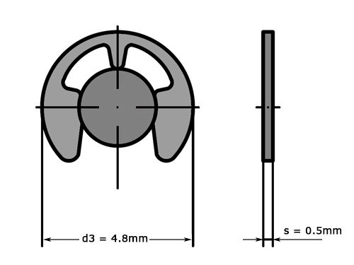 Asborgring DIN 6799 1.9mm Verenstaal