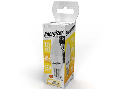 Foto van Energizer LED kaars E14 4,9-40W 2700K mat Energizer LED kaars E14 4,9-40W 2700K mat