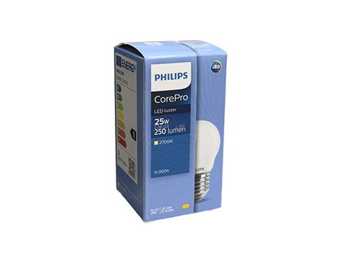 Philips LED kogel E27 2,2-25W 2700K filament mat