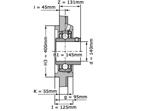 Foto van SNR Lagerblok Vierkant UCFS328 (140mm) SNR Lagerblok Vierkant UCFS328 (140mm)