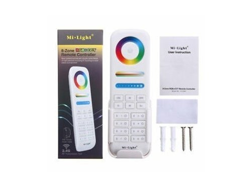 Foto van RGB-CCT afstandsbediening 2.4G 8-zones wit RGB-CCT afstandsbediening 2.4G 8-zones wit