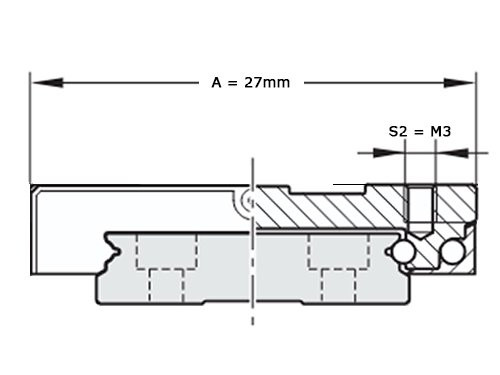 Foto van Bosch Rexroth Miniatuurwagen Resist NRII MWA-012-SNS-C0-H-3 Zonder Kogelketting - N Bosch Rexroth Miniatuurwagen Resist NRII MWA-012-SNS-C0-H-3 Zonder Kogelketting - N