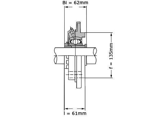 Foto van NSK Lagerblok Rond UKFC213 (60mm) NSK Lagerblok Rond UKFC213 (60mm)