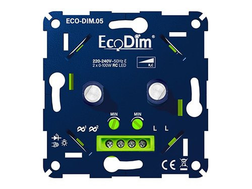 Foto van LED dimmer DUO 2-100W EcoDim fase afsnijding LED dimmer DUO 2-100W EcoDim fase afsnijding