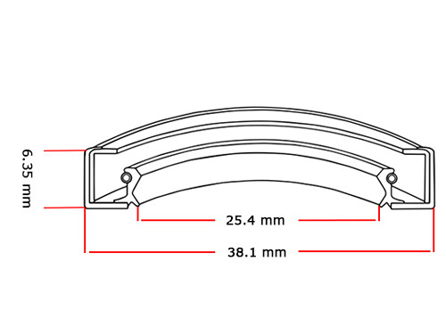Oliekeerring 25.4x38.1x6.35mm BASL NBR 70