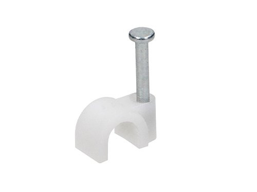 Foto van Kabelclip 4mm rond wit zak(25) Kabelclip 4mm rond wit zak(25)