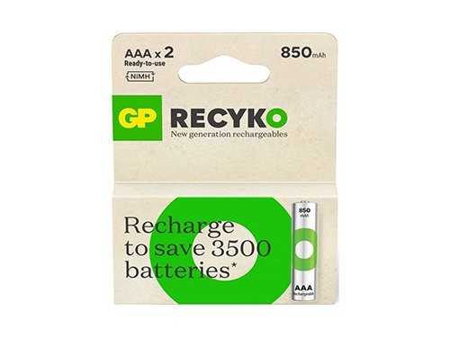 GP NiMH oplaadbare batterij AAA 850mA blister(2)