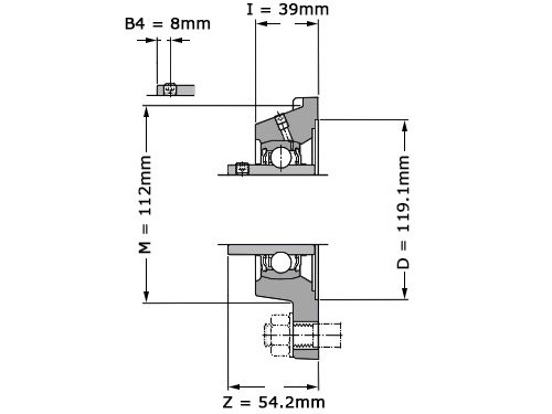 SKF Lagerblok Vierkant FY45 TF (45mm)