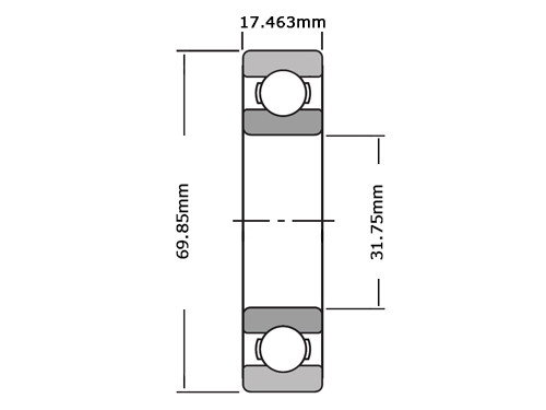 SKF Kogellager RLS10 2Z (31.750x69.850x17.463mm)