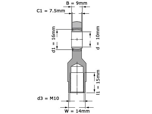 Foto van SKF Stangkop SI10 C (10x30x9mm) SKF Stangkop SI10 C (10x30x9mm)