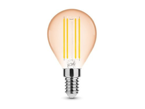 Foto van Modee LED kogel E14 4-28W 1800K filament amber dimbaar Modee LED kogel E14 4-28W 1800K filament amber dimbaar