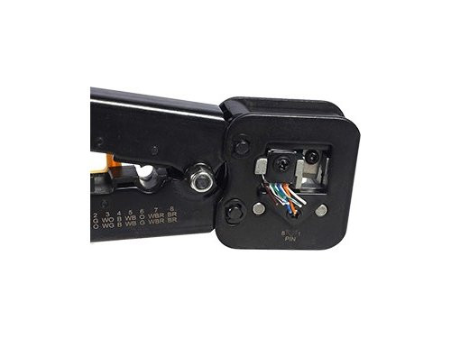 Universele modulaire krimptang RJ45 / RJ12 / RJ11