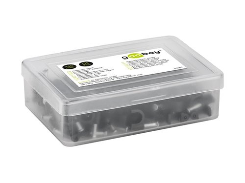 Kabelclip 7mm rond zwart box(100)