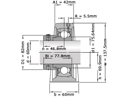 SKF Lagerblok SY60 WF