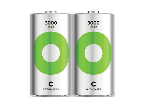 GP NiMH oplaadbare batterij C 3000mA blister(2)