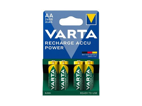 Foto van Varta NiMH oplaadbare batterij AA 2600mA blister(4) Varta NiMH oplaadbare batterij AA 2600mA blister(4)