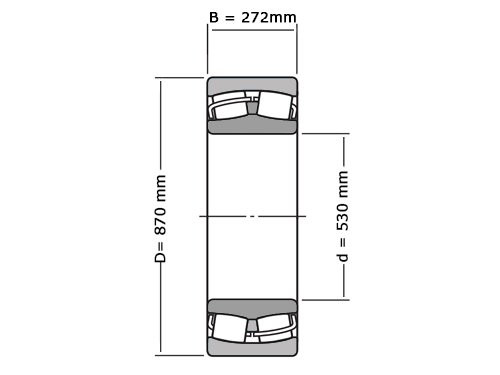 STC-Steyr Tonlager Zelfinstellend 231/530 CA W33 (530x870x272mm)