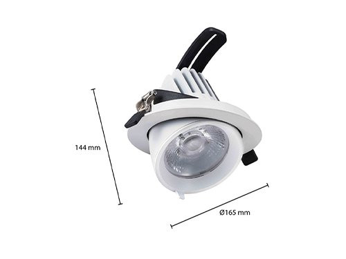 Foto van LED downlighter wit 30W banaan model 60gr. Tri-White LED downlighter wit 30W banaan model 60gr. Tri-White