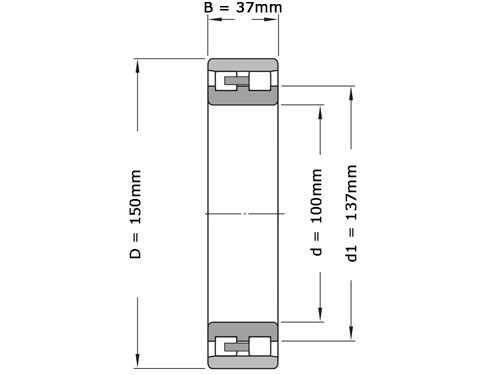 FAG Cilinderlager Tweerijig  NN3020 D K TVP SP XL (95x150x37mm)